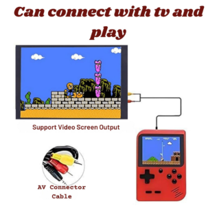 Game Box Handheld Console, 400 in 1, 3-Inch LCD Color Screen, Red, Retro Gaming Device