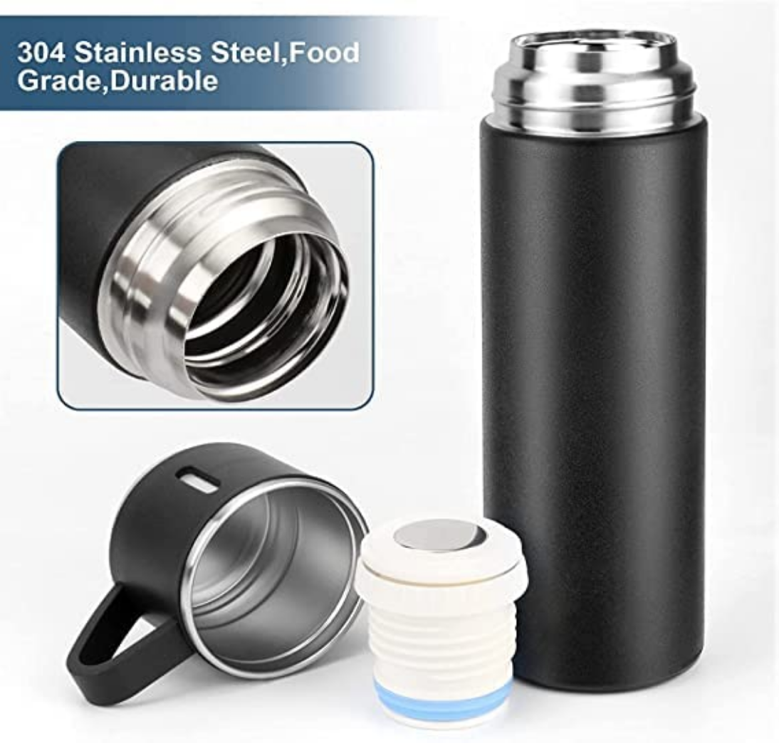 Stainless Steel Vacuum Flask Set with 2 Cups -500 ml - Image 2